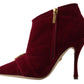 Elegant Velvet Devotion Ankle Boots