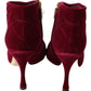 Elegant Velvet Devotion Ankle Boots
