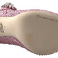 Pink Crystal Brooch Mary Jane Stilettos