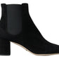 Elegant Black Stretch Ankle Boots