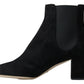 Elegant Black Stretch Ankle Boots