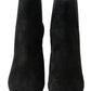 Elegant Black Stretch Ankle Boots
