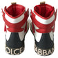 Multicolor High-Top Leather Sneakers