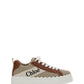 Exquisite Cotton & Calfskin Lace-Up Sneakers