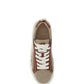Exquisite Cotton & Calfskin Lace-Up Sneakers