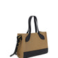 Elegant Mini Two-Tone Leather Handbag
