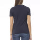Blue Cotton Women T-Shirt