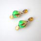 Green Fig Crystal Dangle Earrings