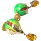 Green Fig Crystal Dangle Earrings