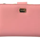 Chic Pink Zip Around Continental Wallet