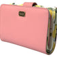 Chic Pink Zip Around Continental Wallet