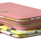 Chic Pink Zip Around Continental Wallet