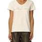 Glitter Logo Print Cotton T-Shirt