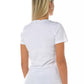 Elegant White Graphic Tee with Rhinestone Accents