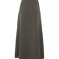 Elegant Cotton Fleece Long Skirt with Logo Detail
