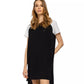Elegant Crepe Tunic with Silver Embellishments
