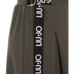 Elegant Cotton Fleece Long Skirt with Logo Detail