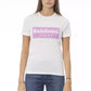 White Cotton Women T-Shirt