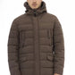 Brown Polyester Men Jacket