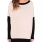 Chic Two-Tone Oversized Sweater in Stretch Viscose