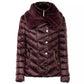 Plush Collar Down Jacket in Purple