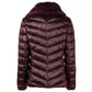 Plush Collar Down Jacket in Purple