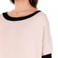 Chic Two-Tone Oversized Sweater in Stretch Viscose