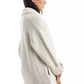 Elegant White Wool Blend Knit Coat