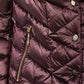 Plush Collar Down Jacket in Purple
