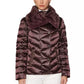 Plush Collar Down Jacket in Purple