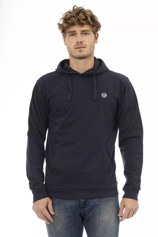 Blue Cotton Men Sweater
