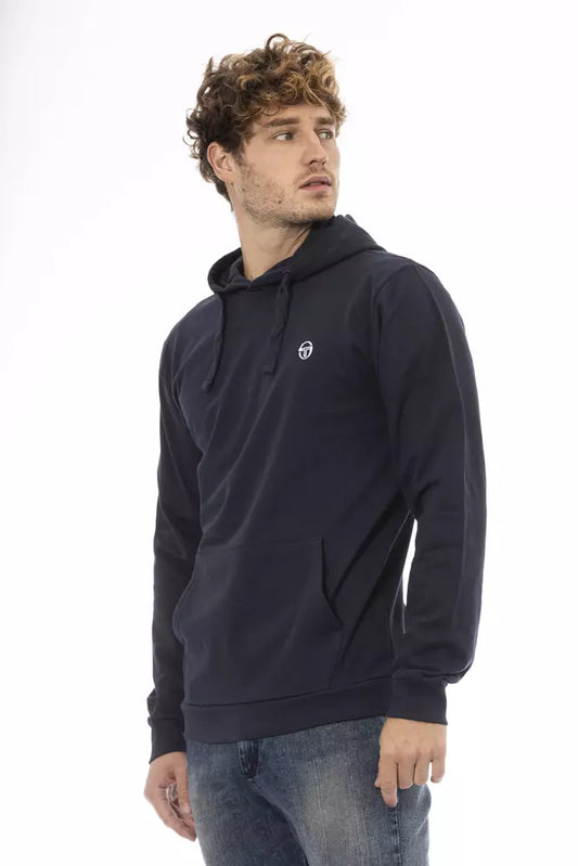 Blue Cotton Men Sweater