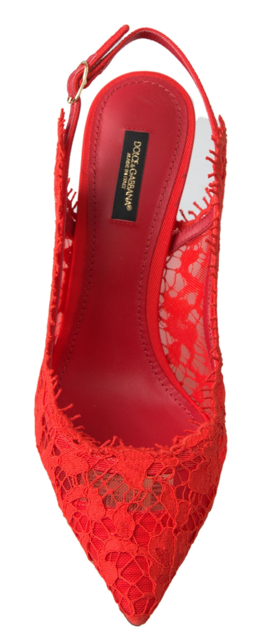 Elegant Red Slingback Heels Pumps