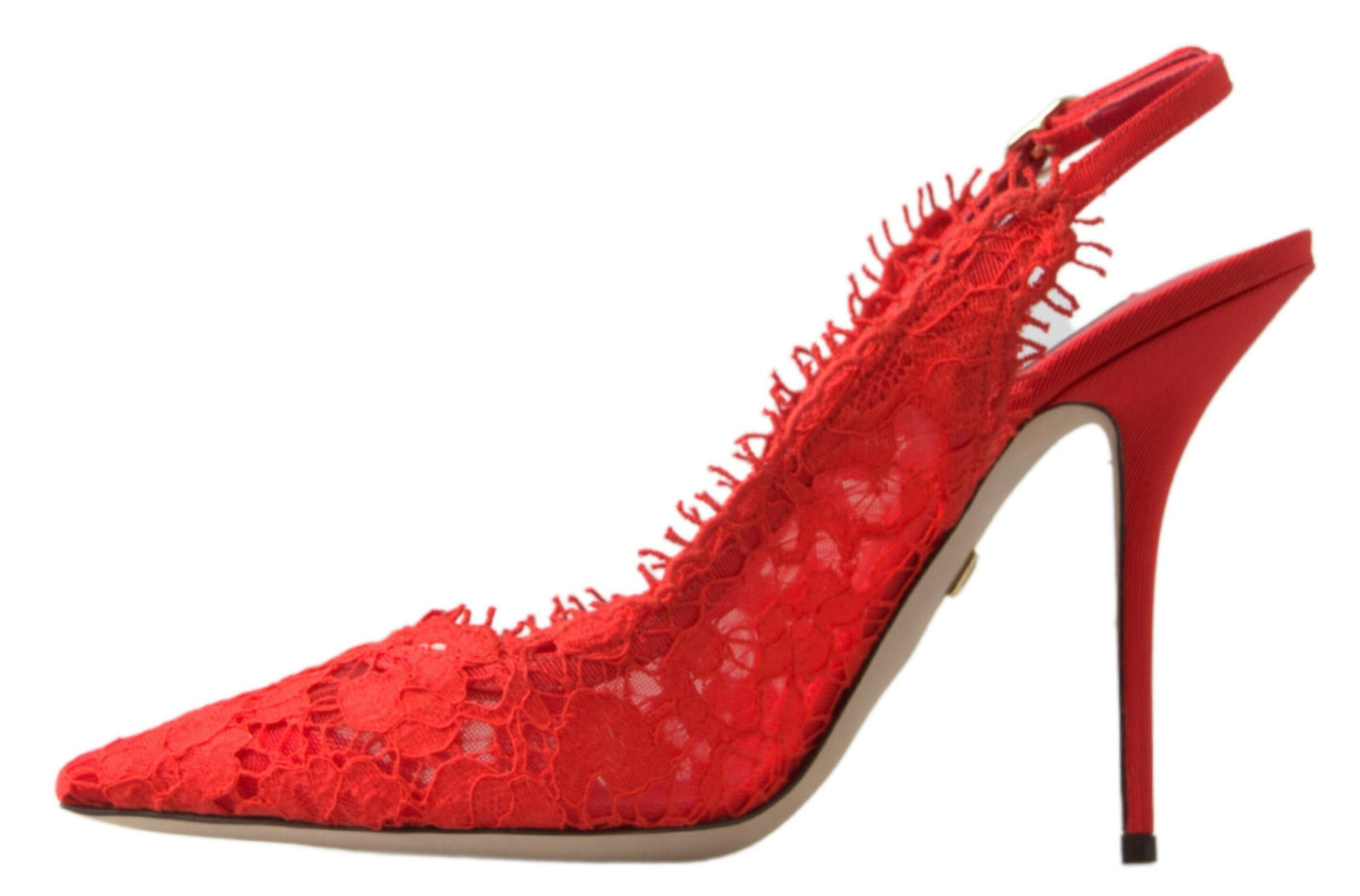 Elegant Red Slingback Heels Pumps