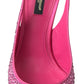 Elegant Slingback Heels in Pink Silk Blend