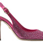 Elegant Slingback Heels in Pink Silk Blend