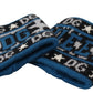Exclusive Blue Cashmere-Wool Blend Wrist Wrap