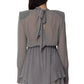 Chic Checkerboard Short Dress with Shoulder Pads