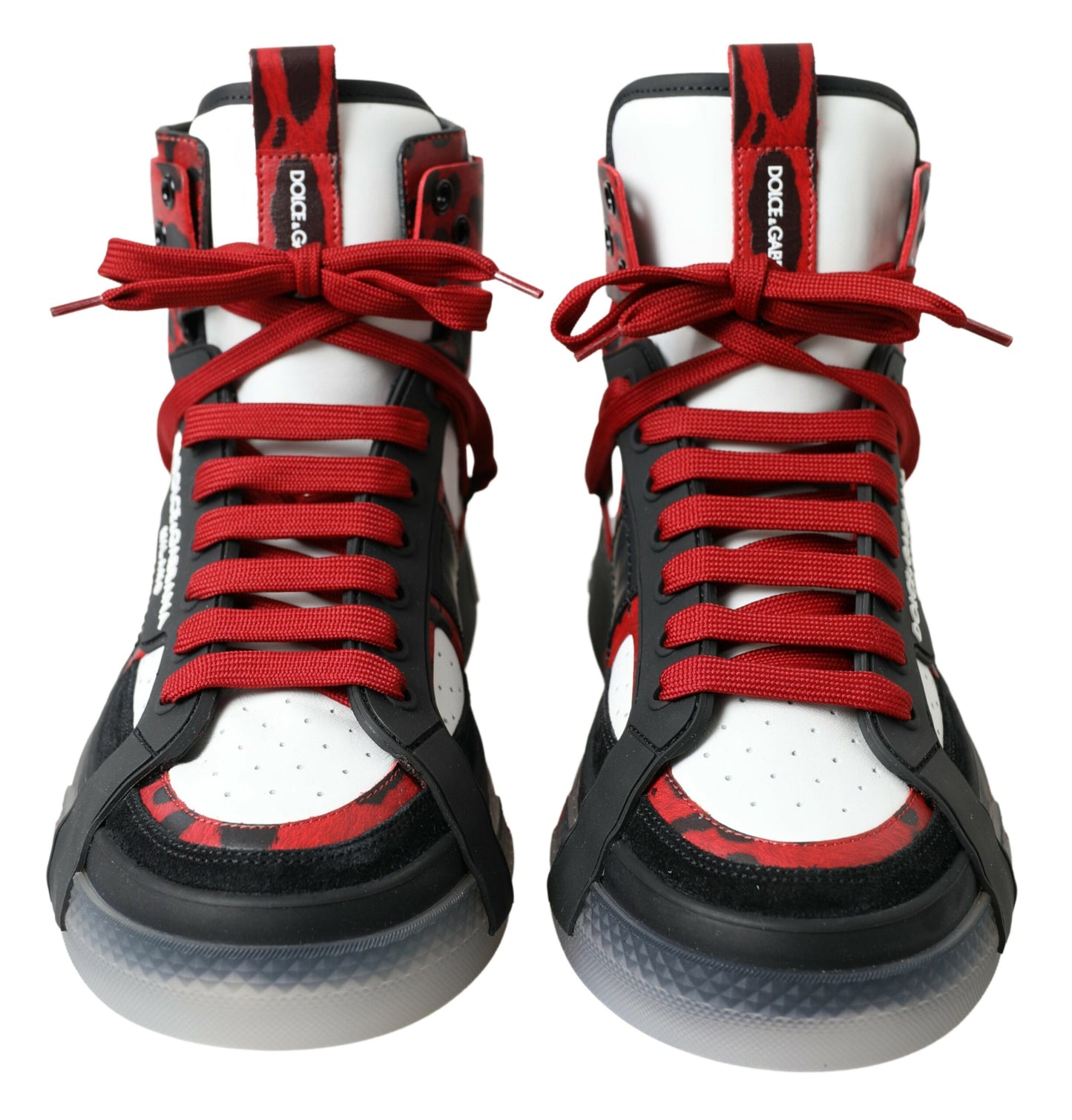 High-Top Leopard Sneakers in Lush Red Tones