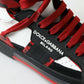 High-Top Leopard Sneakers in Lush Red Tones