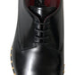 Elegant Gold-Accented Black Leather Dress Shoes