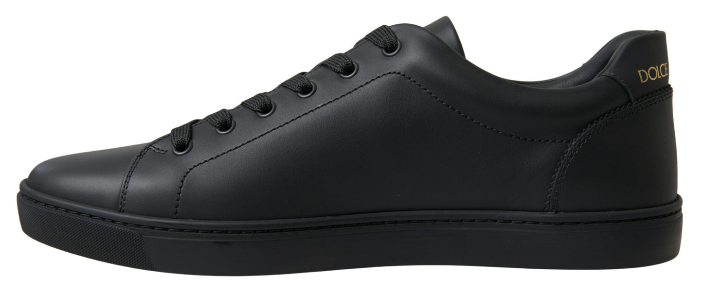 Elegant Heart Patch Leather Sneakers