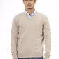 Beige Wool Men Sweater