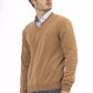 Beige Wool Men Sweater