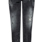 Sleek Slim Fit Black Denim Jeans
