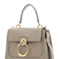 Elegant Motty Grey Calfskin Tess Handbag