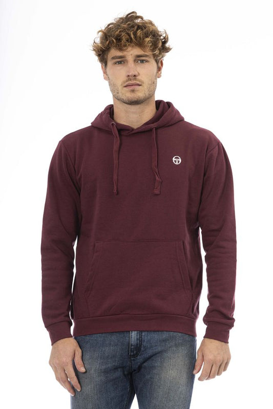 Burgundy Cotton Men Sweater