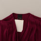 Elegant Plum V-Neck Sleeveless Bodysuit