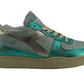 Elegant Sea Blue Retro Leather Sneakers