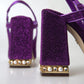 Elegant Purple Ankle Strap Heels